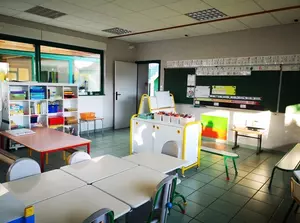 Photo d'une classe à l'Ecole d'Escoutoux